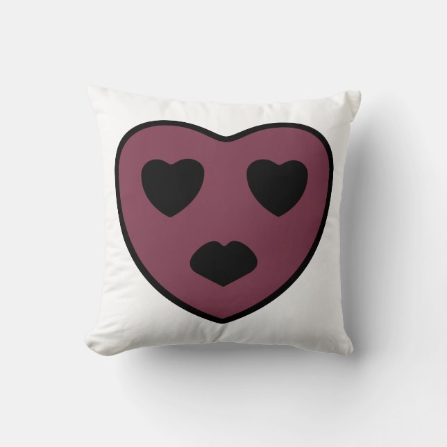 Heart Face Pout Cushion (Front)