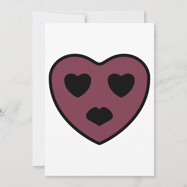 Heart Face Pout Holiday Card (Front)