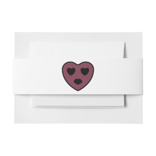 Heart Face Pout Invitation Belly Band