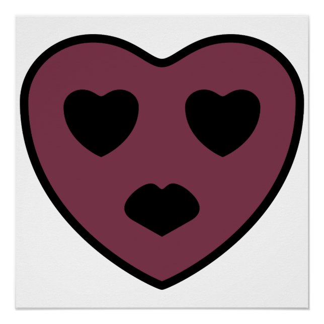 Heart Face Pout Poster (Front)