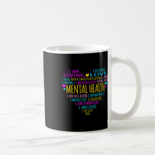 Heart Facts Mental Health Awareness Supporter Grap Coffee Mug