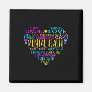 Heart Facts Mental Health Awareness Supporter Grap Magnet
