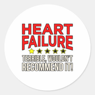 Heart Failure Terrible Hearts Disease Awareness Gr Classic Round Sticker