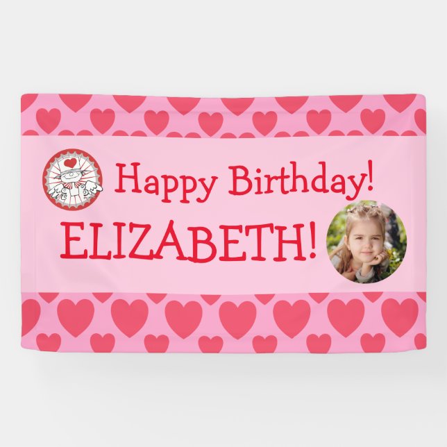 "Heart Fairy"© Birthday Party Banner (Horizontal)