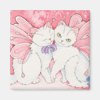 Heart fairy kitties magnet