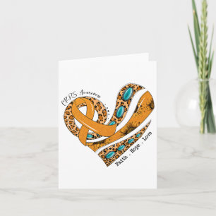 Heart Faith Hope Love Orange Ribbon Crps Awareness Card