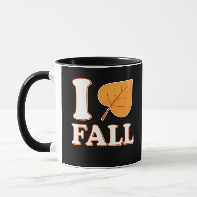 Heart Fall It’s Fall Y’all Creative Casual Mug (Left)