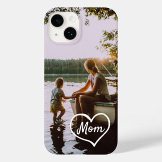 Heart Family Photo Script Custom Gift iPhone Case