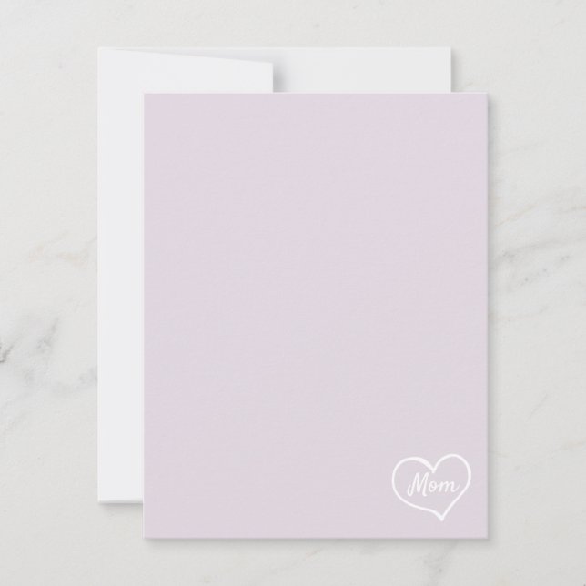 Heart Family Photo Script Custom Gift Note Card (Front)
