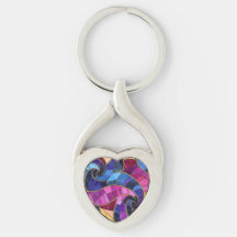 Heart Fancy Mosaic Keychain