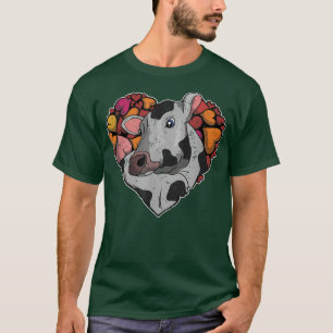 Heart Farm Animal Lover Farmer Cow  T-Shirt