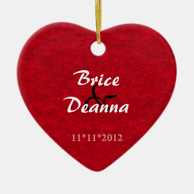 Heart Felt Wedding Favour Ornament (Front)