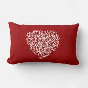 Heart Filled Words Lumbar Cushion