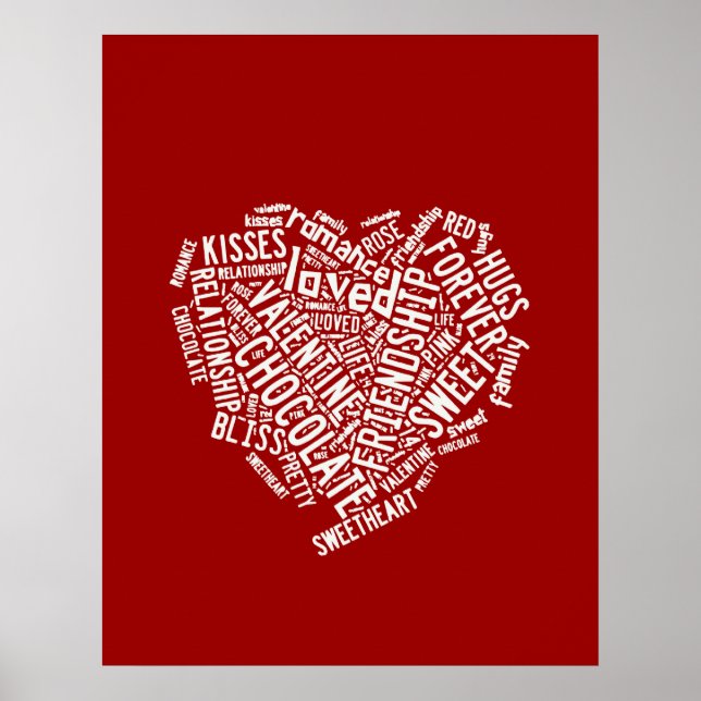 Heart Filled Words Poster (Front)