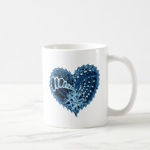 Heart Fire Doodle Coffee Mug