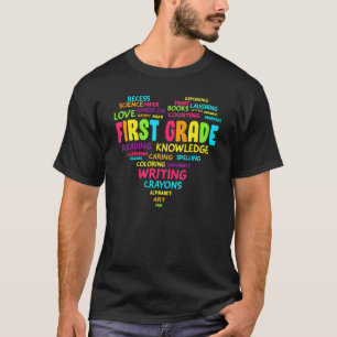Heart First Grade Team Teacher Student Back To Sch T-Shirt
