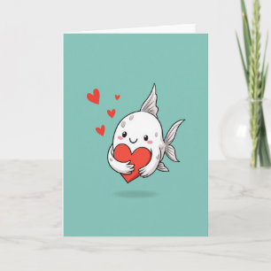 Heart Fish Love Card