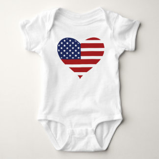 Heart Flag Baby Bodysuit