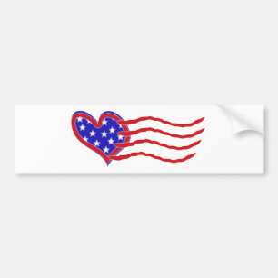 Heart Flag Bumper Sticker
