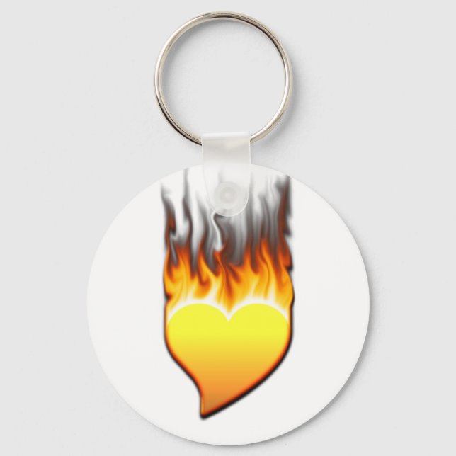 Heart Flame tilted III Key Ring (Front)