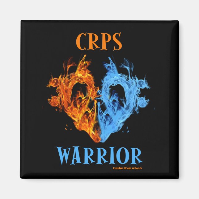 Heart/Flames...CRPS Magnet (Front)