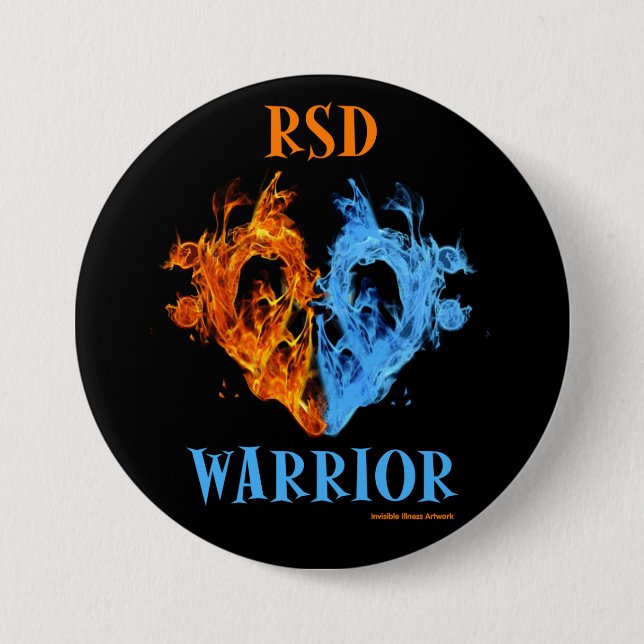 Heart/Flames...RSD 7.5 Cm Round Badge (Front)