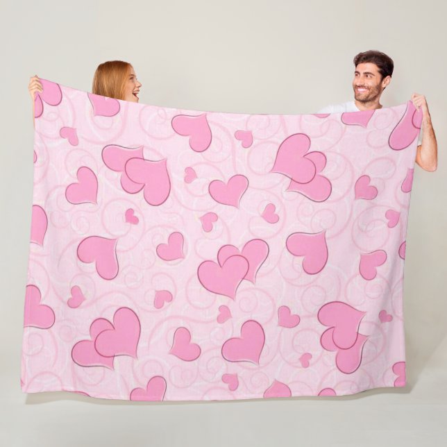 Heart Fleece Blanket (In Situ)