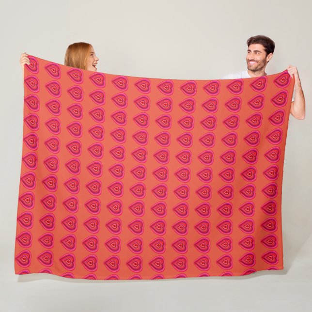 Heart Fleece Blanket (In Situ)
