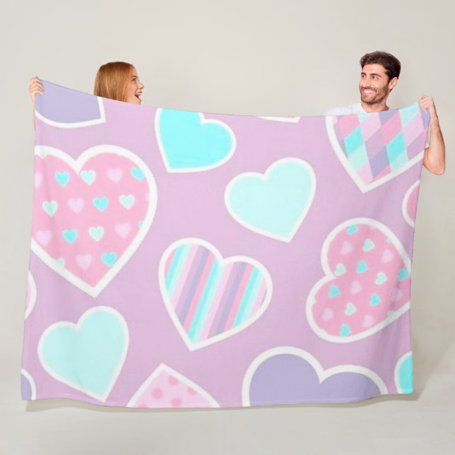 Heart Fleece Blanket (In Situ)