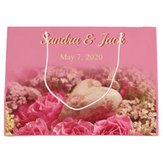 Heart & Floral Bridal Shower Large Gift Bag