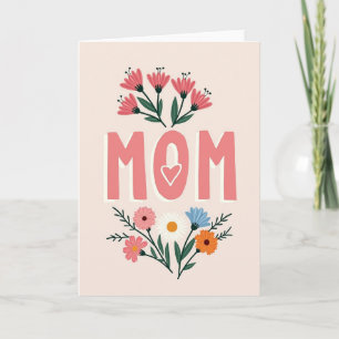 Heart Floral Mum Card