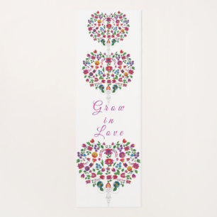 Heart Floral Pattern  Yoga Mat