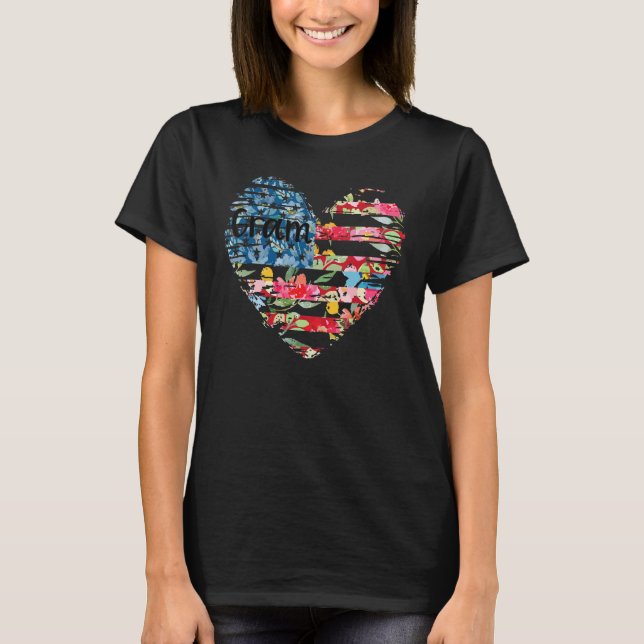 Heart Flower Flag Gram T-Shirt (Front)