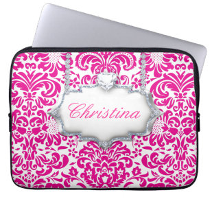 Heart Flower Laptop Case Cool Monogram Modern