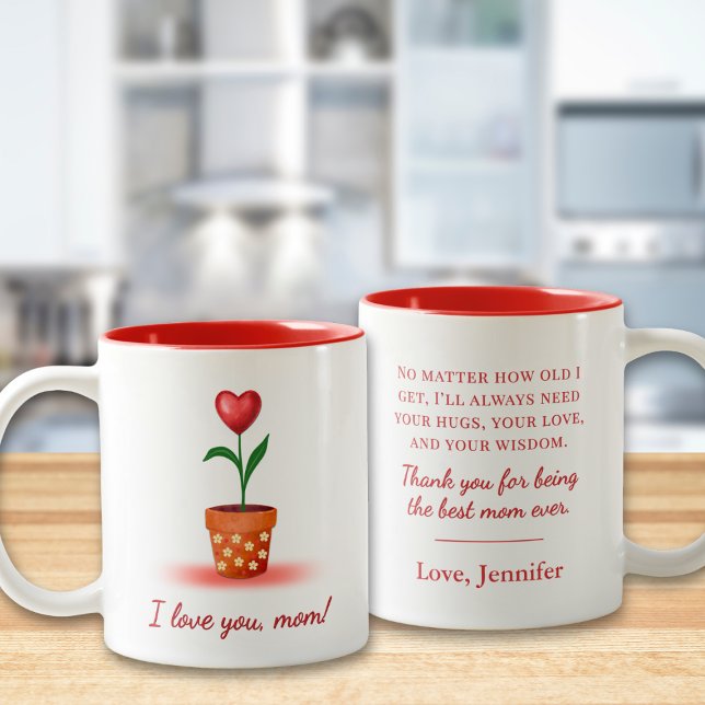Heart Flower Mother’s Day Mug – I Love You Mum (Creator Uploaded)