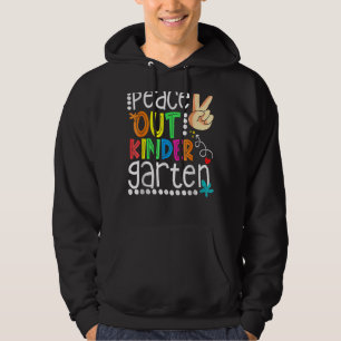 Heart Flower Peace Sign Hand Out Kindergarten Grad Hoodie