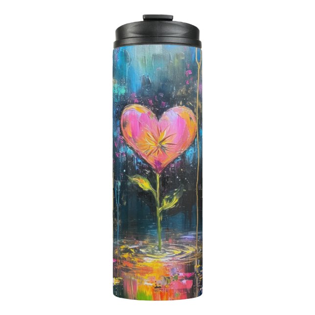 Heart Flower Thermal Tumbler (Front)