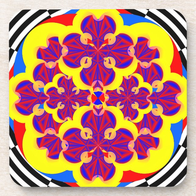 Heart Flowers by Kenneth Yoncich Coaster (Front)