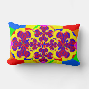Heart Flowers by Kenneth Yoncich Lumbar Cushion