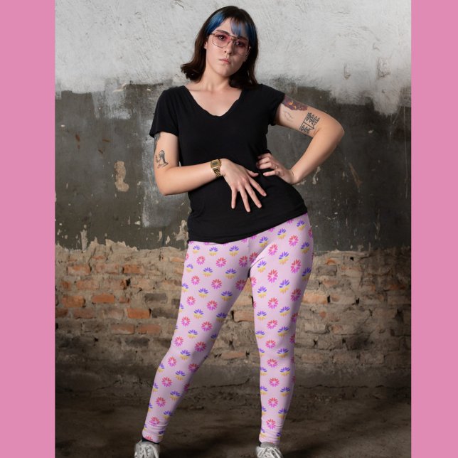 Heart Flowers Pattern Leggings (Creator Uploaded)