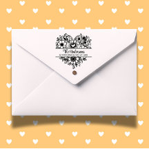 Heart flowers Split Monogram Theme 