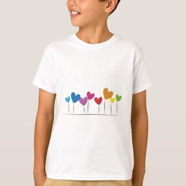 heart flowers T-Shirt (Front)