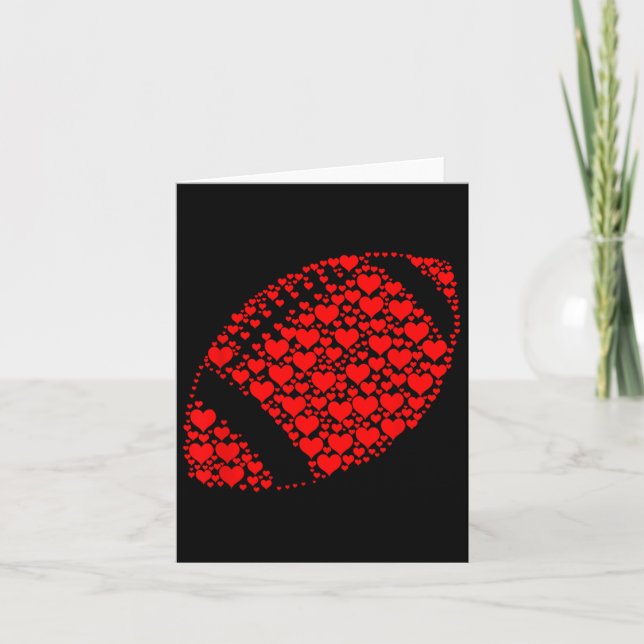 Heart Football Lover Funny Football Is My Valentin Card (Front)
