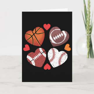 Heart Footll Sketll Sell Valentine’s Day Style  Card