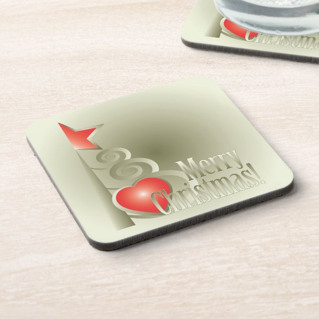 Heart for Christmas Coaster (Left Side)