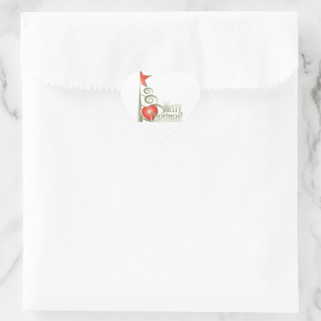 Heart for Christmas Sticker (Bag)