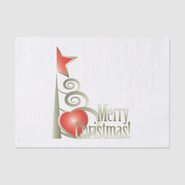 Heart for Christmas Tissue Paper (Front)