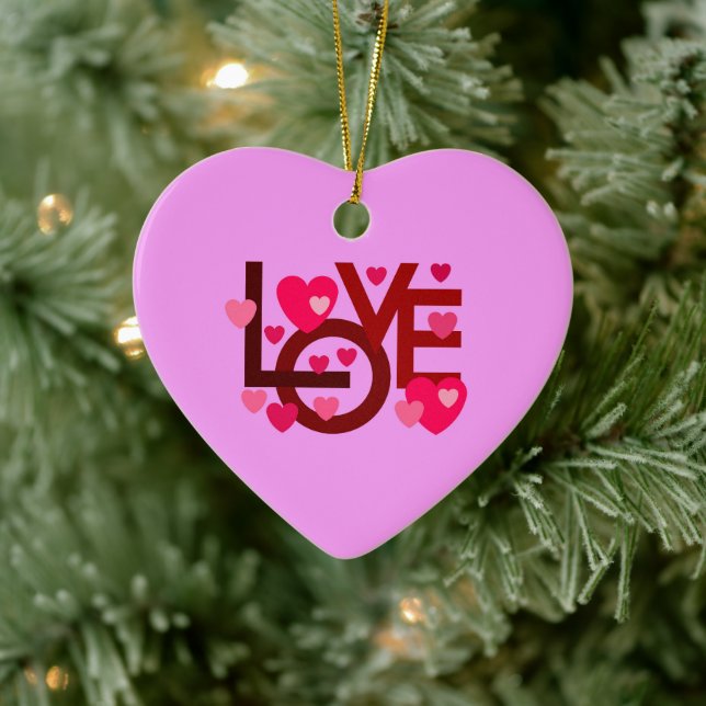 heart for lover ceramic ornament (Tree)