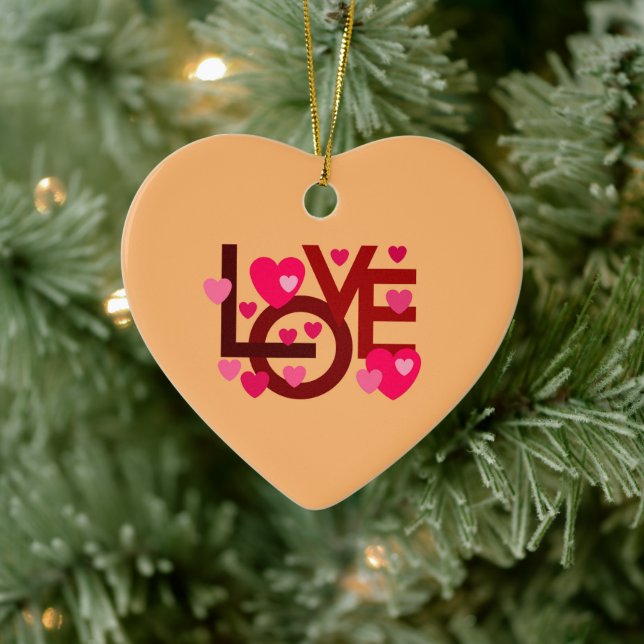 heart for lover ceramic ornament (Tree)