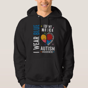 Heart For Niece Blue Special Autism Awareness Hoodie